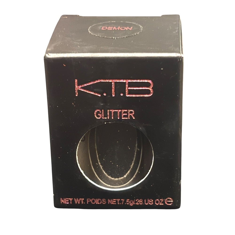 K.T.B Glitter Colour Powder Demon Red Black Sparkle Nail Art 7.5g 0.26oz NIB